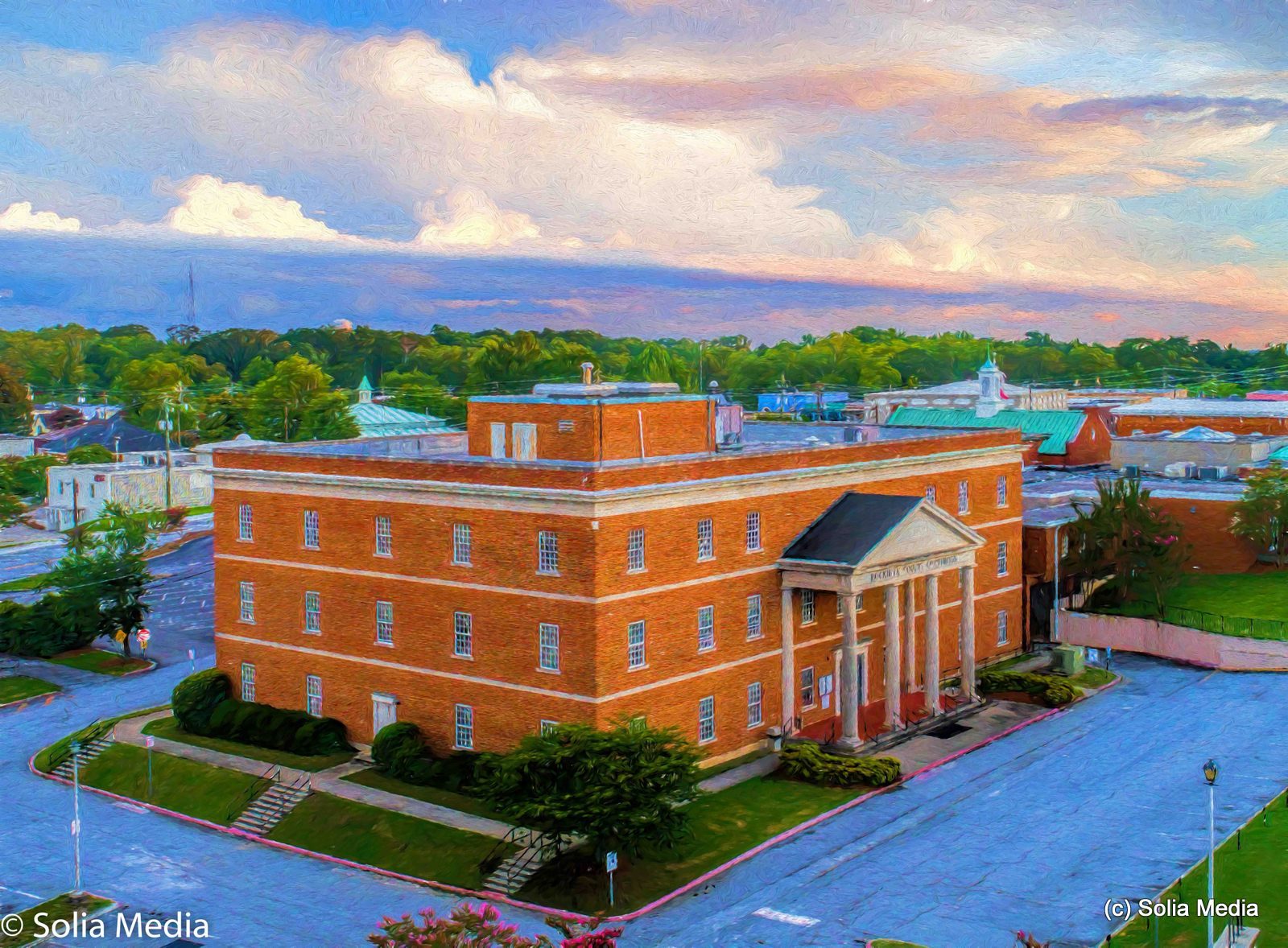 Rockdale County Courthouse, by Solia Media, FAA Certified Drone Operators