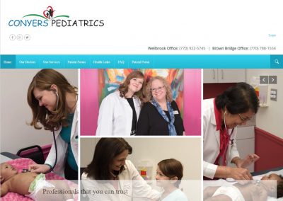 Solia Media Website for Conyers Pediatrics
