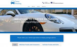 Solia Media Designs Website for Carter Detailing. Cartrer Detailing is locally owned and operated by Brennan Carter serving Athens, Loganville, Monroe, Oconee, Watkinsville, Walton, Newton, Conyers, Covington and Rockdale.