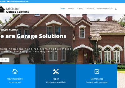 Solia Media Site Design for Garage Solutions Atlanta