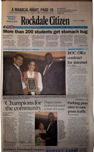 Nadine Kirma Chapar, Solia Media Founder, is Honored With her Husband Albert Champions of the Community by Rockdale County Georgia Chairman Oz Nesbitt