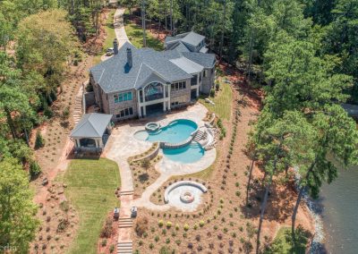 Preissless Design Interior Design - Lake Oconee property - professional drone photography by Solia Media