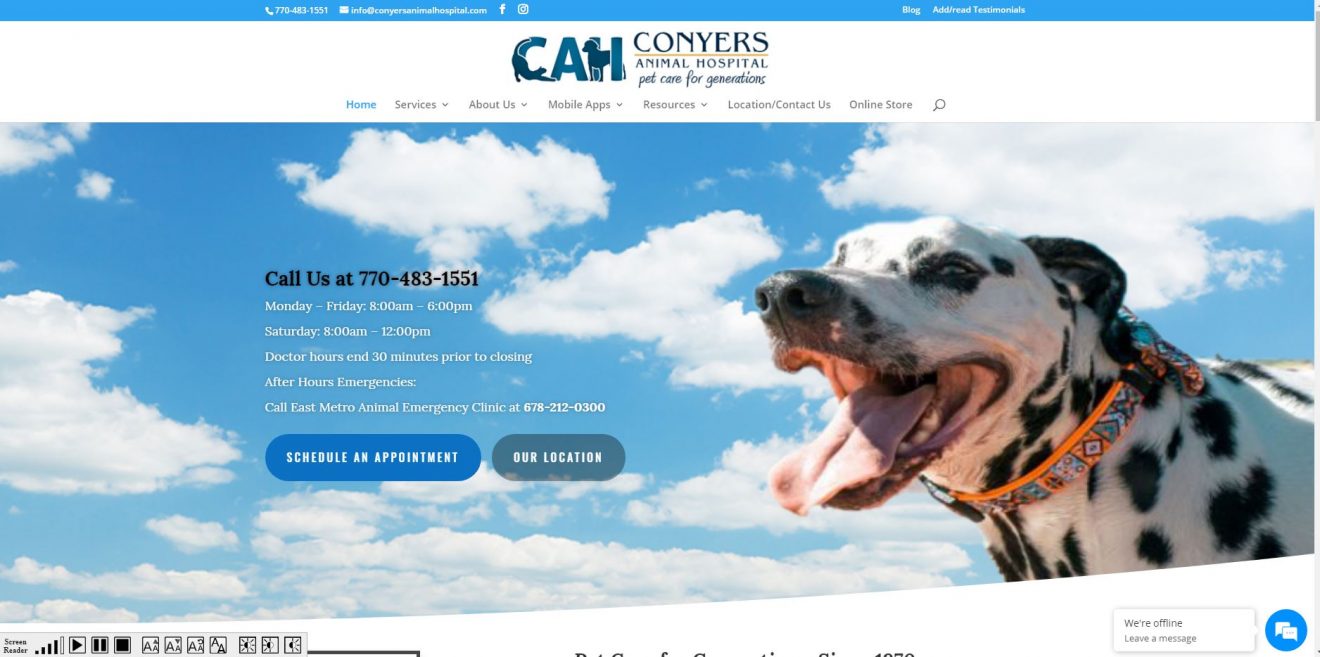 Solia Media - Conyers Animal Hospital Website