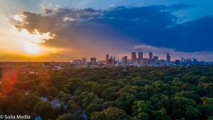 City of Atlanta Aerial - Beautiful Sunset - by Solia Media - Best Photography, Drone Services and Digital Media