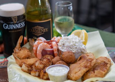 Fish Plate - Shrimp Scallops - Celtic Tavern of Olde Town Conyers - Solia Media Food Photography