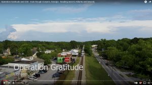 Solia Media Drone Services - Video of Operation Gratitude CSX Train Passing Through Conyers Georgia - Olde Town